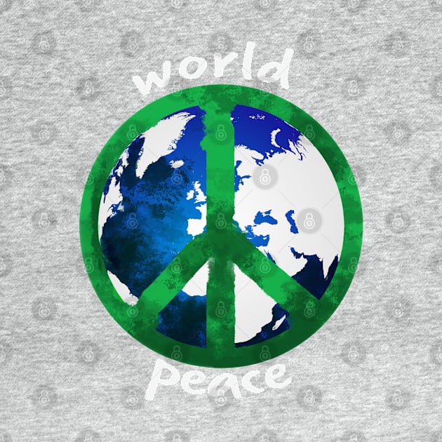 World Peace Shirt With Peace Sign by Xcentric Tees